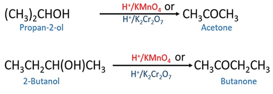 secondary alcohols oxidation to ketone